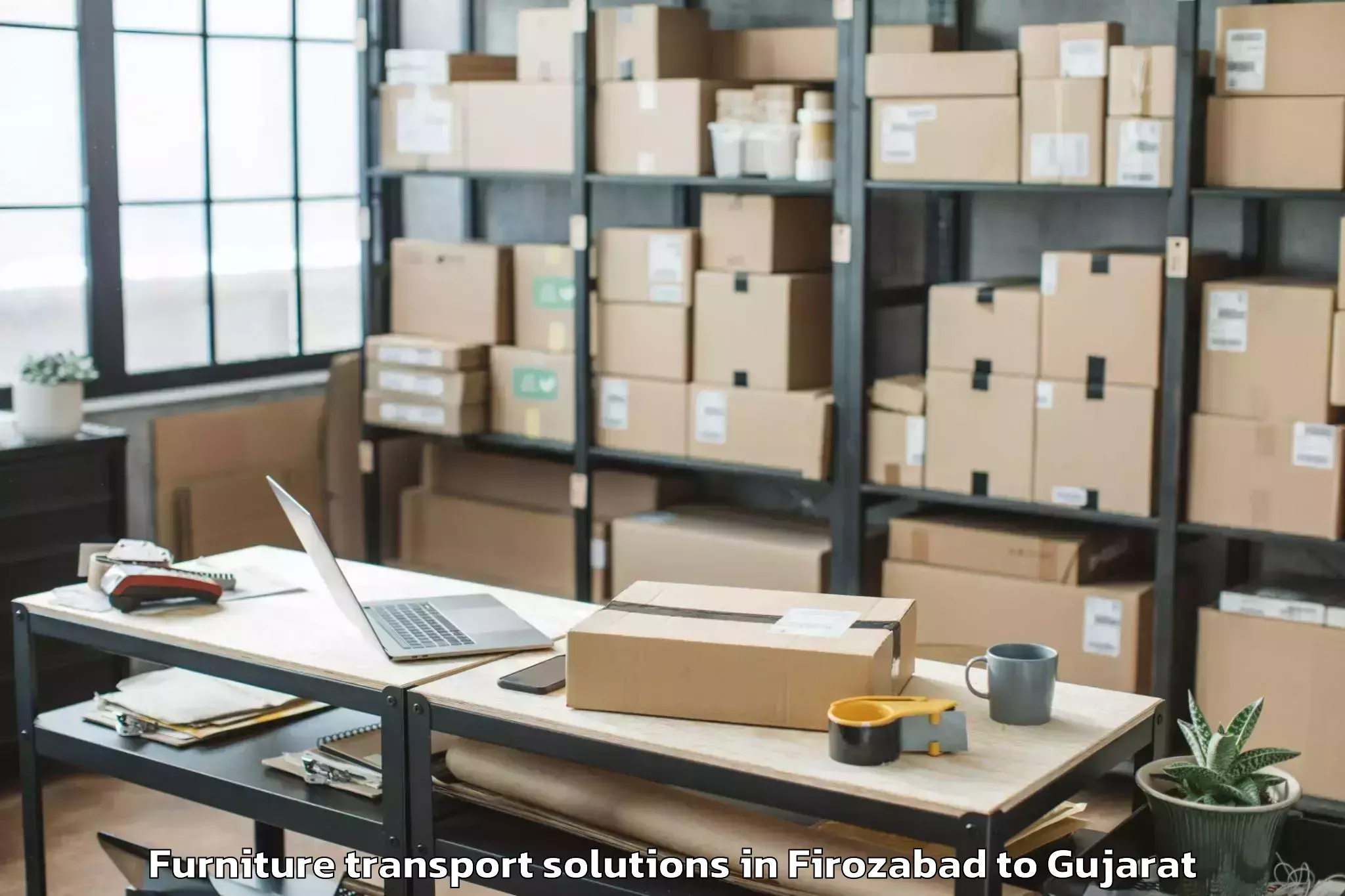 Get Firozabad to Vadali Furniture Transport Solutions